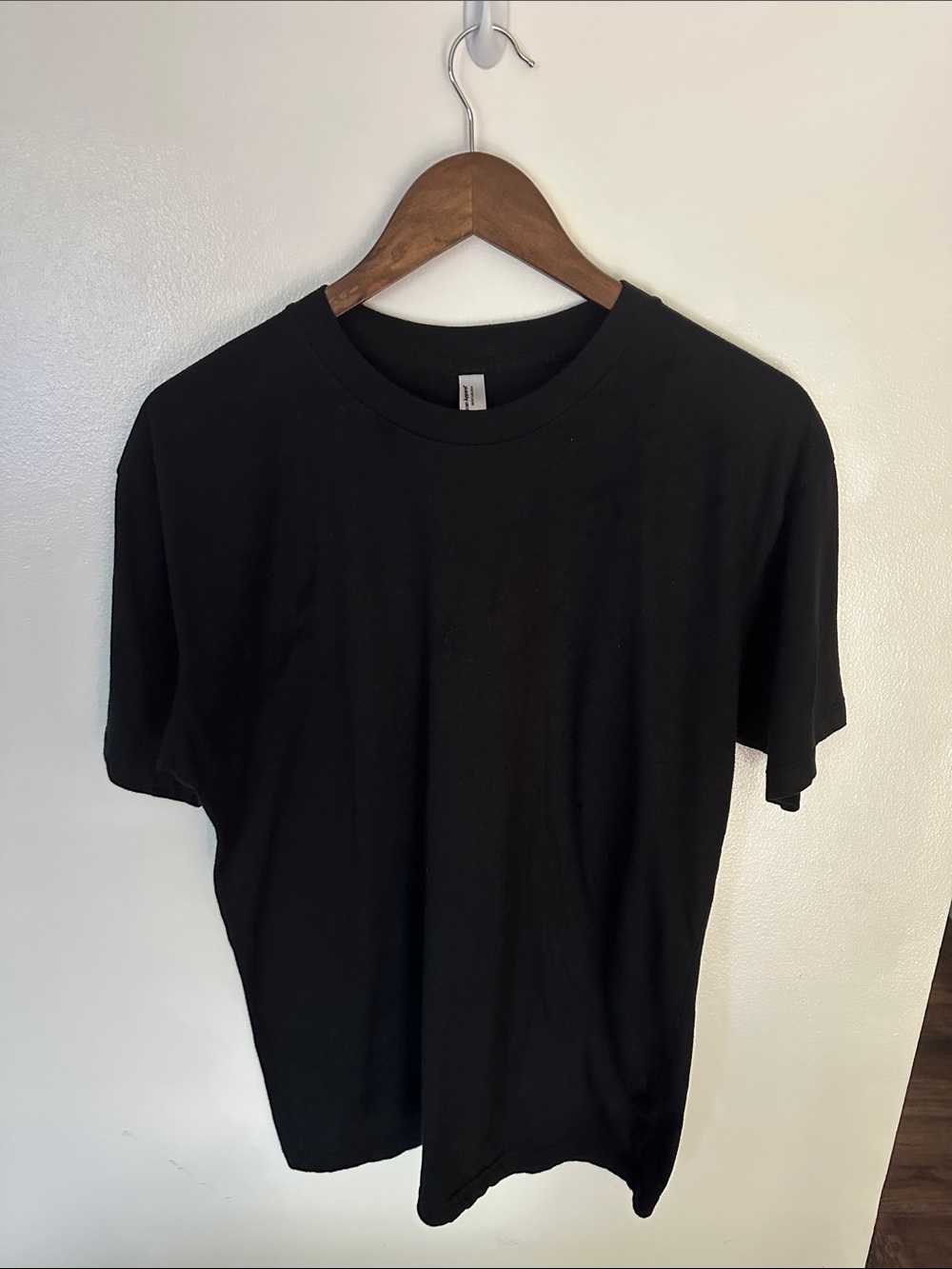 American Apparel Men’s Classic Black Crew Neck T‑Shirt